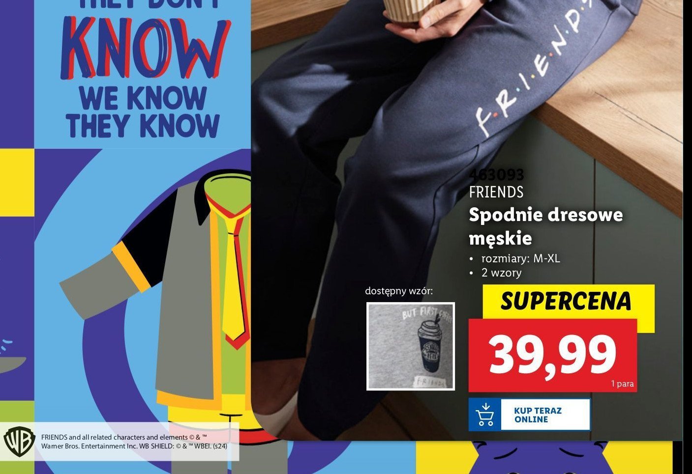 Spodnie dresowe friends m-xl promocja