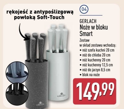 Zestw noży w bloku Smart promocja w Aldi