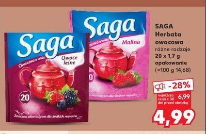 Herbata owocowa owoce le艣ne Saga promocja