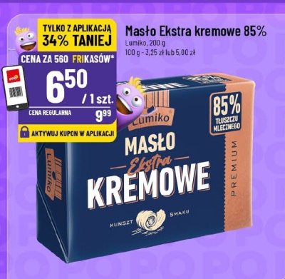 Masło Ekstra kremowe 85% Łamiko promocja w POLOmarket