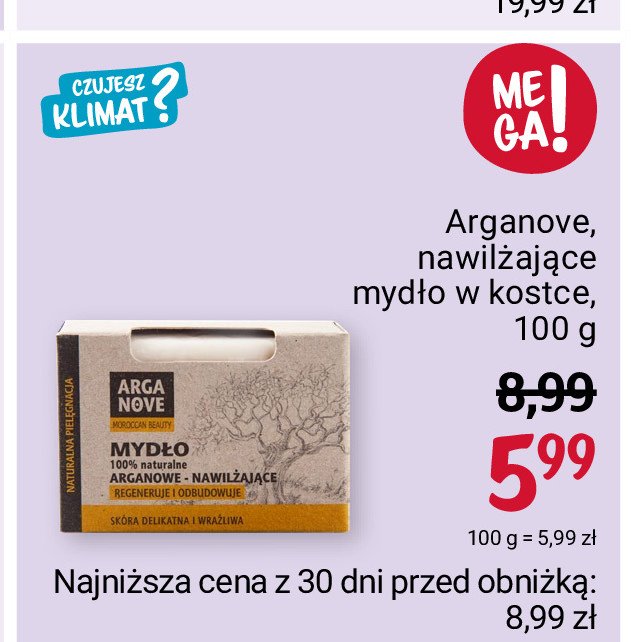 Mydło arganowe nawilżające Arganove promocja