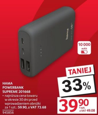 Powerbank HAMA SUPREME 20166B promocja w Selgros