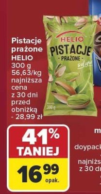 Pistacje prażone HELIO promocja w Carrefour