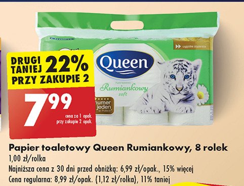 Papier toaletowy rumiankowy Queen promocja