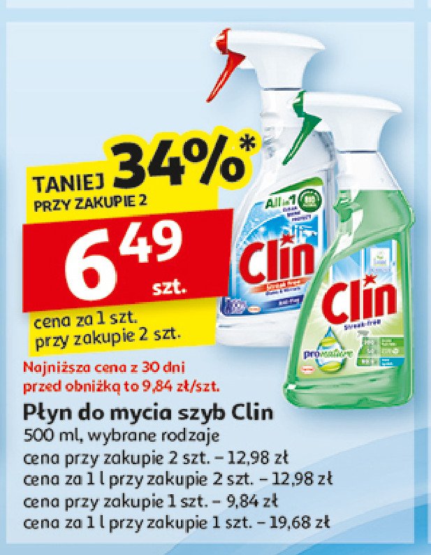 Płyn do mycia szyb pronature Clin windows & glass promocja