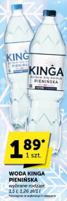 Woda Kinga Pienińska, wybrane rodzaje promocja w ABC