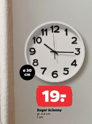 Zegar ścienny promocja w Netto