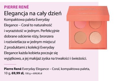 Pierre René Everyday Elegance Coral kompaktowa paleta promocja w Hebe