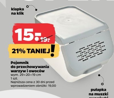 Pojemnik do przechowywania warzyw i owoców promocja w Netto