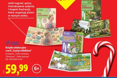 Książka edukacyjna z serii Czytaj z Albikiem promocja w Lidl