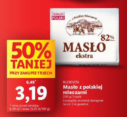 Masło z polskiej mleczarni Mlekovita promocja