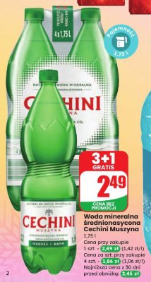 Woda mineralna średnionasycona Muszyńska promocja w Dino