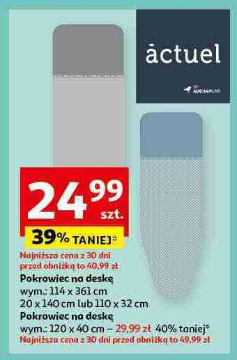 Pokrowiec na deskę do prasowania 120 x 40 cm Actuel promocja