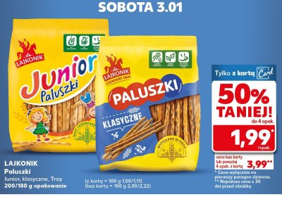 Paluszki junior delikatne Auchan promocja w Kaufland