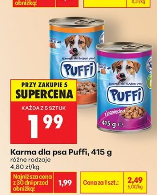 Karma dla psa Puffi, 415 g promocja w Biedronka
