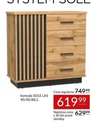 Komoda SOLE LA5 90/40/88.2 Abra Meble promocja w Abra Meble