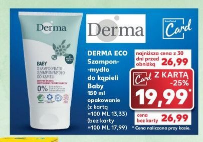Szampon mydło do kąpieli Derma eco baby promocja