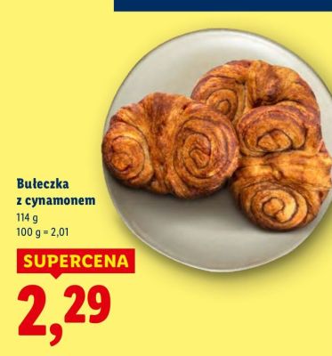 Bułeczka z cynamonem promocja w Lidl