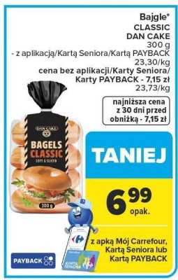 Bajgle CLASSIC DAN CAKE promocja w Carrefour