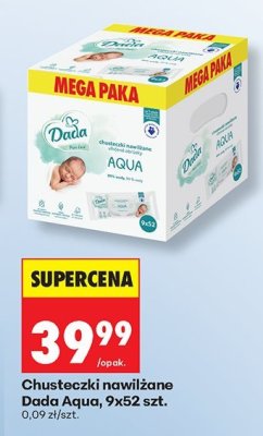 Chusteczki nawilżane Aqua 9x52 szt. promocja w Biedronka