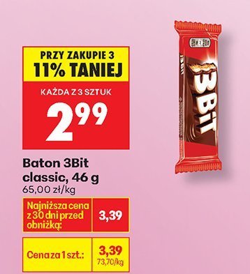 Baton 3Bit classic promocja w Biedronka