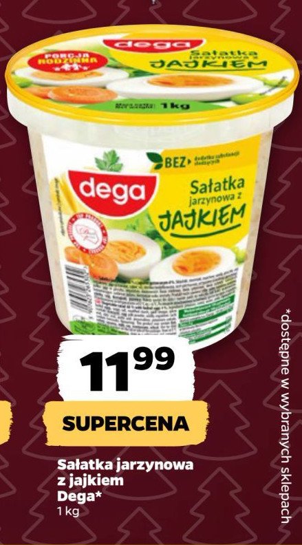 Sałatka jarzynowa z jajkiem Dega promocja w Netto