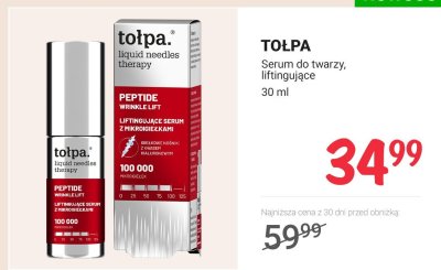 Serum do twarzy liftingujące Peptide Wrinkle Lift Tołpa promocja w Rossmann