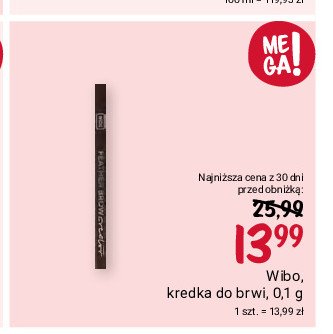 Kredka do konturowania brwi 1 Wibo eyebrow pencil promocja