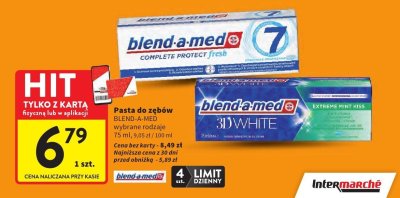 Pasta do zębów BLEND-A-MED różne rodzaje promocja w Intermarche