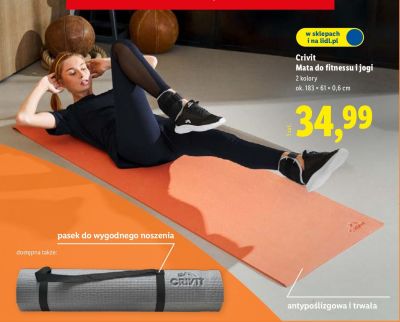 Mata do fitnessu i jogi Crivit promocja w Lidl