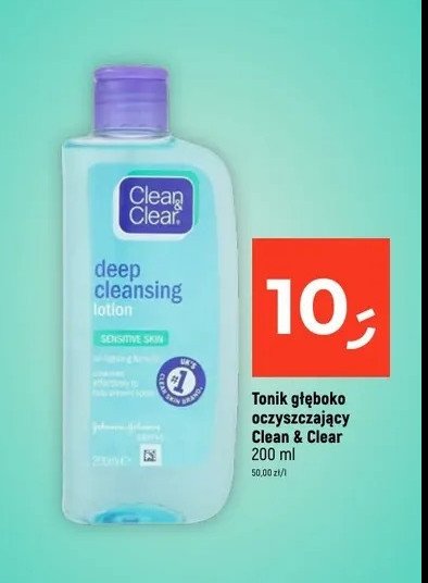Tonik głęboko oczyszczający chłodzący CLEAN & CLEAR promocja