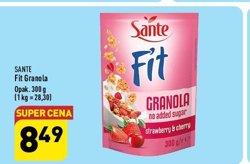 Granola truskawka-wi艣nia Sante fit promocja