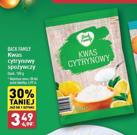 Kwas cytrynowy BACK FAMILY promocja