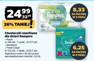 Chusteczki nawilżane dla dzieci Fresh Clean promocja w Netto