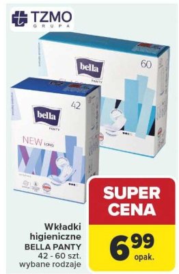 Wkładki higieniczne Bella Panty 42 - 60 szt. wybrane rodzaje promocja w Carrefour Market