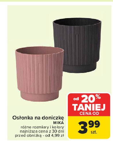 Osłonka na doniczkę mika promocja