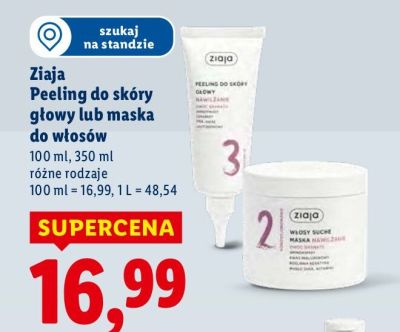 Peeling do skóry głowy lub maska do włosów Ziaja promocja w Lidl