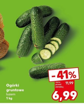 Ogórki gruntowe luzem promocja w Kaufland