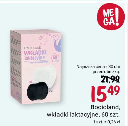 Wkładki laktacyjne Bocioland promocja