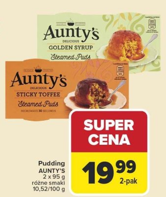 Pudding Aunty's różne smaki promocja w Carrefour