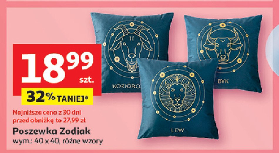 Poszewka zodiak 40 x 40 cm promocja