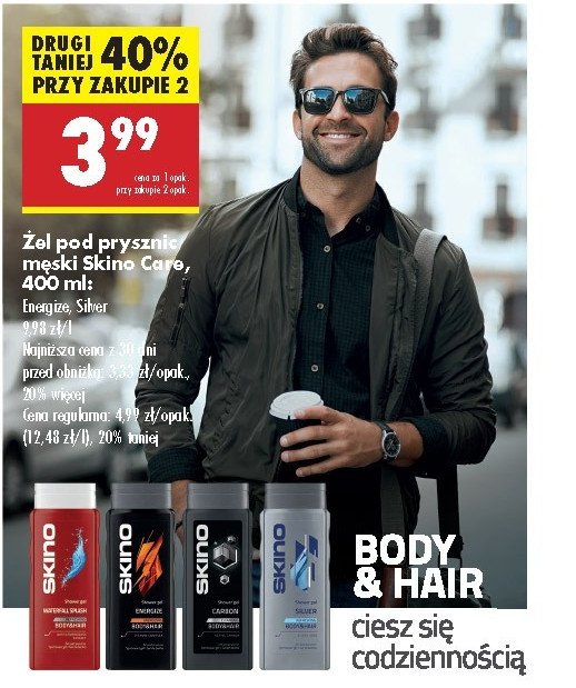 Żel pod prysznic silver care Skino promocja