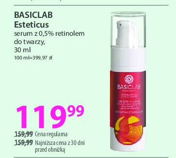 Serum z retinolem na noc BASICLAB ESTETICUS promocja