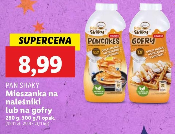 Mieszanka do przygotowania gofrów Pan shaky promocja