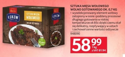 Sztuka mięsa wołowego wolno gotowanego promocja w Selgros