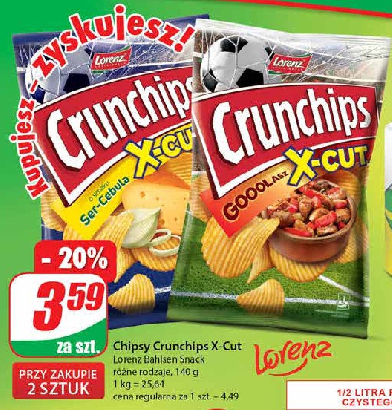 Chipsy gooolasz Crunchips x-cut Crunchips lorenz promocja