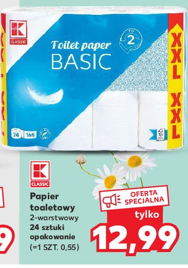 Papier toaletowy basic K-classic promocje
