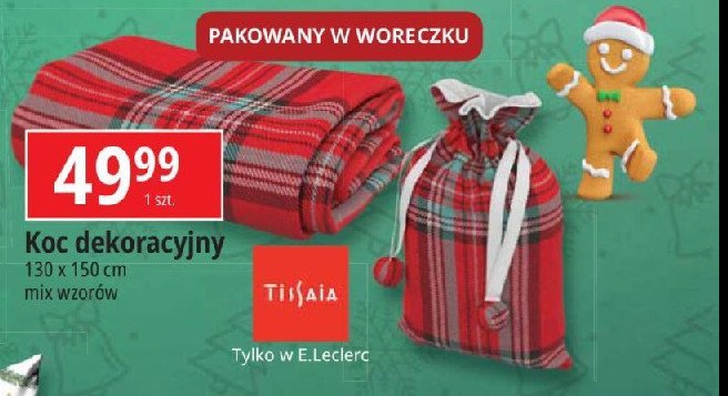 Koc dekoracyjny 130 x 150 cm Tissaia promocja