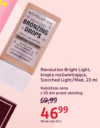 Krople rozświetlające light med Makeup revolution Revolution make-up promocja