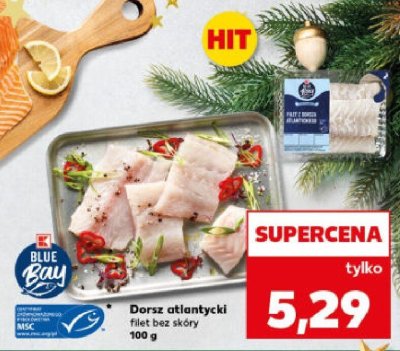 Dorsz atlantycki filet bez skóry  promocja w Kaufland